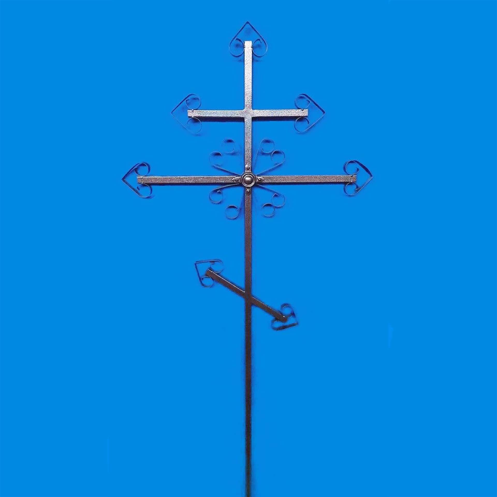 1751 Крест металлический "Вензель" с антикоррозийным покрытием