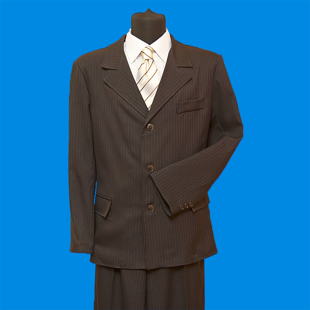 35715 Комплект мужской "Маэстро трехпредметный" из костюмной ткани в тонкую полоску с подкладкой