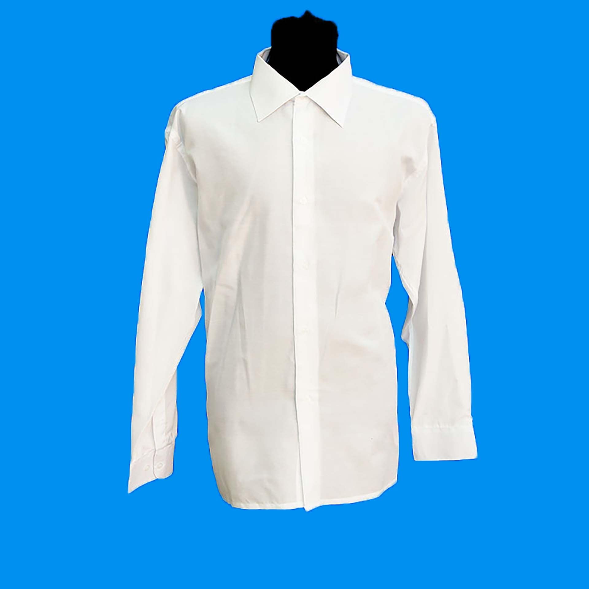 1909-2 Рубашка "Фабричная" из рубашечной ткани 100% пэ, 85 гр/м2, жесткий ворот