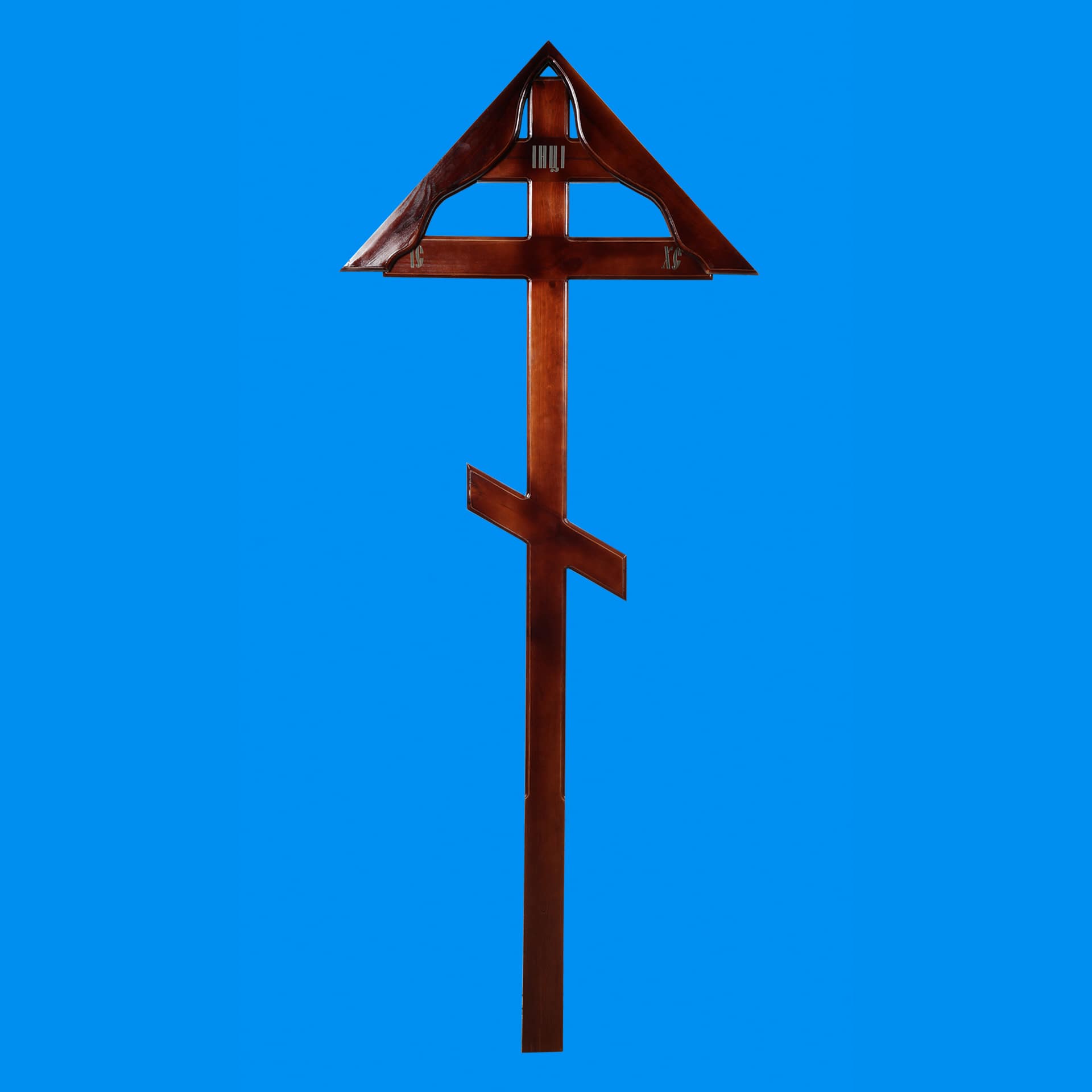 1206 Крест из сосны "Домик" 2,3м*0,05*0,1м