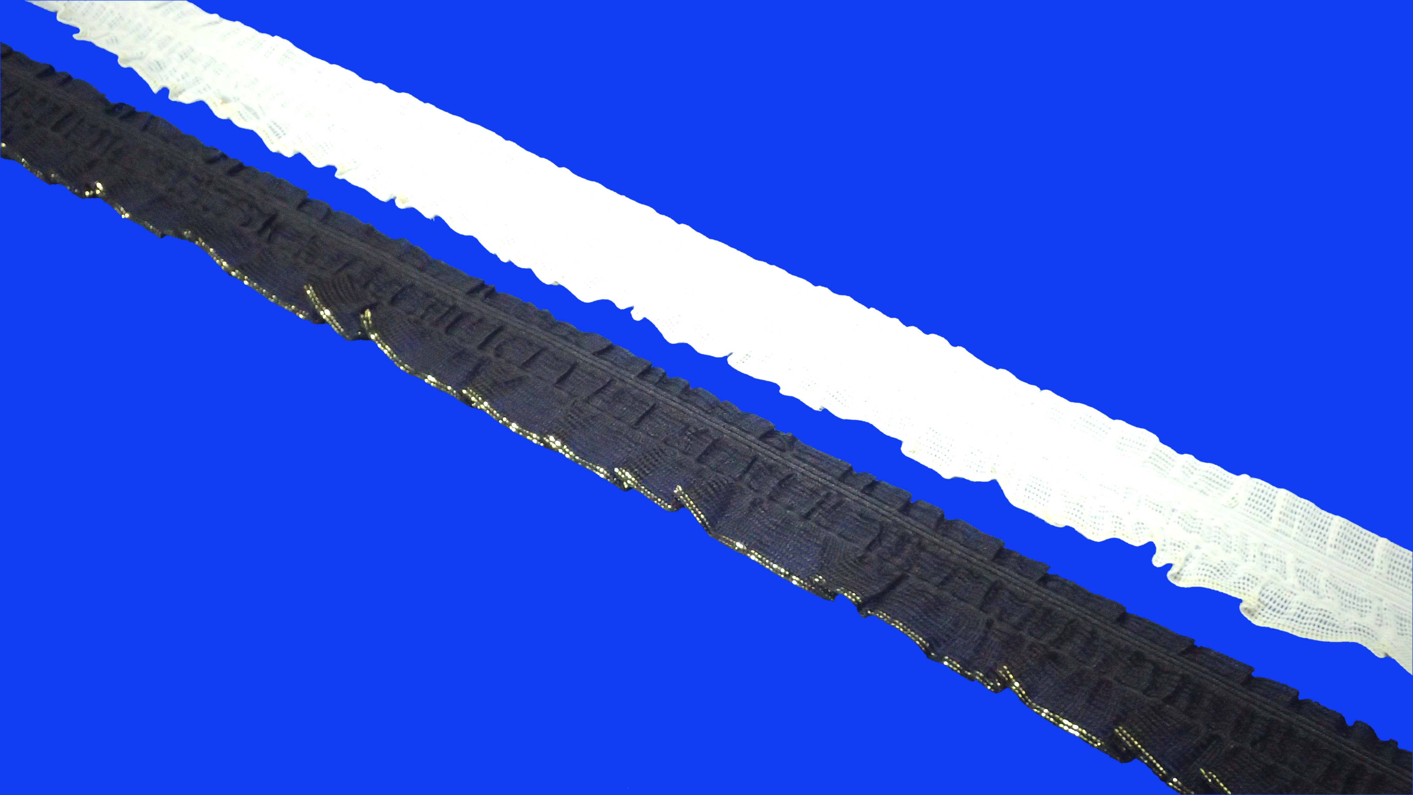 2011 Рюша эластичная с метанитью (люрекс), односторонняя, ш. 6 см